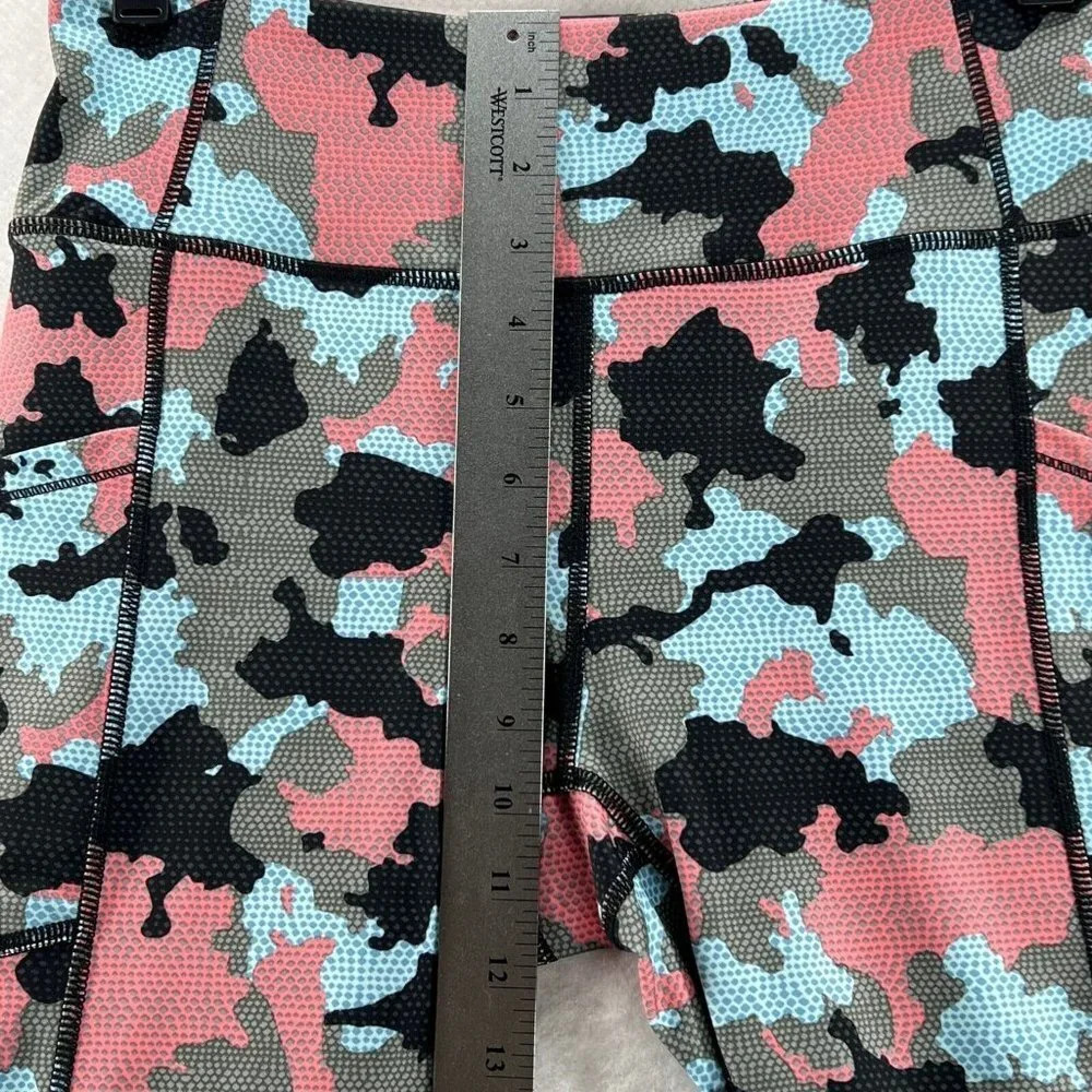 Pro Player Leggings Womens Sz M Wicking Camo Compression Athletic Pink Gray - Picture 9 of 10
